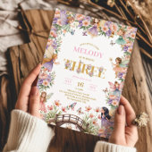 Feenblumen-Einladung zum 3. Geburtstag Einladung