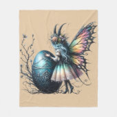 Feendrachen-Ei Fleecedecke (Vorderseite)