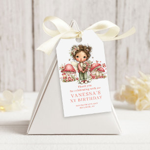 Feengarten 7. Geburtstag Süßes Blumengeschenk zur  Geschenkanhänger