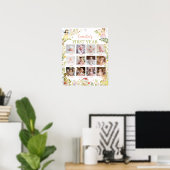 Feengarten Erster-Jahres-Foto-Meilenstein Poster (Heimbüro)