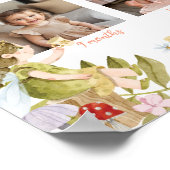 Feengarten Erster-Jahres-Foto-Meilenstein Poster (Ecke)