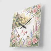 Feengarten-Fantasie-Personalisierte Wanduhr (Winkel)