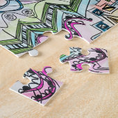 Feengarten - Handgemalte abstrakte Aquarellkunst Puzzle (Seite)