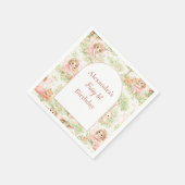 Feengarten zum ersten Geburtstag Serviette (Ecke)