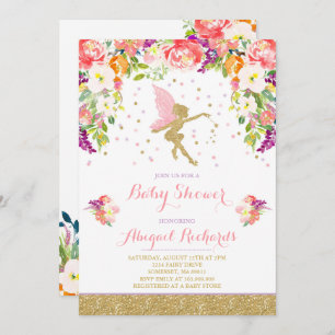 Feenhafte Babyparty-Einladungs-feenhafte mit Einladung