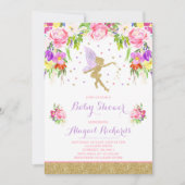 Feenhafte Babyparty-Einladungs-feenhafte mit Einladung (Vorderseite)