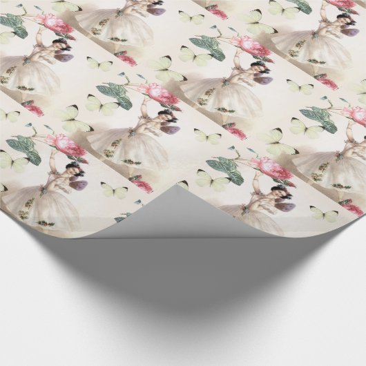 Feenhafte Ballerina Geschenkpapier (Ecke)