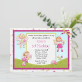 Feenhafte Geburtstags-Party Einladung (Stehend Vorderseite)