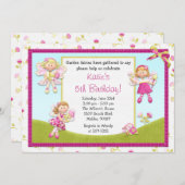 Feenhafte Geburtstags-Party Einladung (Vorne/Hinten)