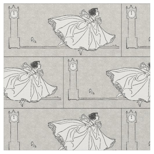 Feenhafte Geschichten-Vintages Aschenputtel-Gewebe Stoff (Nahaufnahme)