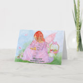 Feenhafte Häschen-Karte Frühlings-Ostern Feiertagskarte (Rückseite)