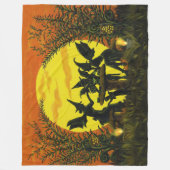Feenhafte Hexedecke Halloweens Fleecedecke (Vorderseite)
