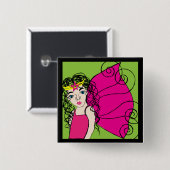 Feenhafte Königin Button (Vorne & Hinten)