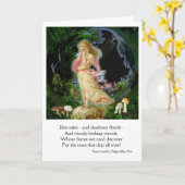 Feenhafte Land-Halloween-Fantasie-Gruß-Karte Karte (Gelbe Blume)