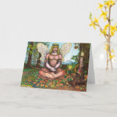 Feenhafte Meditations-Gruß-Karte Karte (Gelbe Blume)