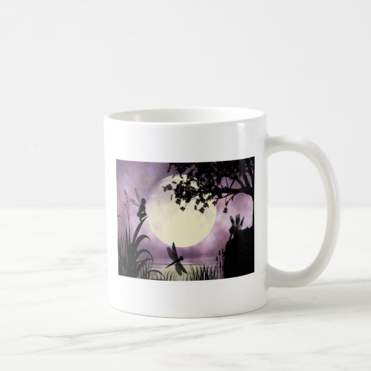 Feenhafte moonlit Teich-Tasse Kaffeetasse (Rechts)