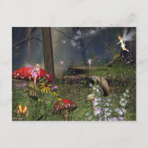 feenhafte Nachtpostkarte Postkarte