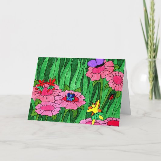 Feenhafte Party-Gruß-Karte Karte (Vorderseite)