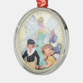 Feenhafte Patin-Verzierung Silbernes Ornament (Links)