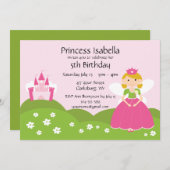 Feenhafte Prinzessin Birthday Einladung (Vorne/Hinten)