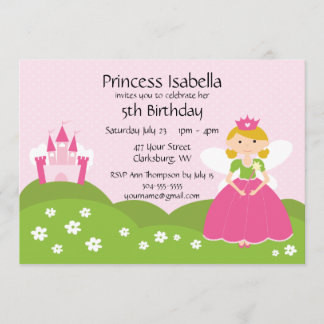 Feenhafte Prinzessin Birthday Einladung