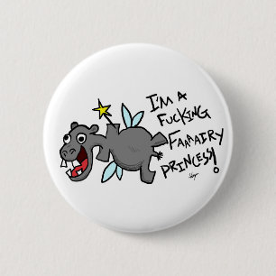 Feenhafte Prinzessin Hippo Button