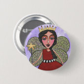 Feenhafte Prinzessin - Knopf Button (Vorne & Hinten)