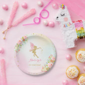 Feenhafte Rosa-und Goldpapierplatte 7" Pappteller (Party)