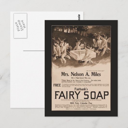 Feenhafte Seife Postkarte (Vorne/Hinten)