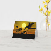 feenhafte Siluetts Anmerkungs-Karte Karte (Gelbe Blume)