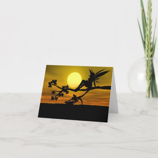 feenhafte Siluetts Anmerkungs-Karte Karte (Vorderseite)