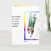 Feenhafte Spracheblase, Wind in meinem Rock! Karte (Rückseite)