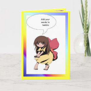 Feenhafte Spracheblase, Wind in meinem Rock! Karte