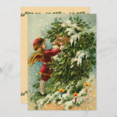 Feenhafte Weihnachtskarte Deutsch-Sankt Feiertagskarte (Vorne/Hinten)