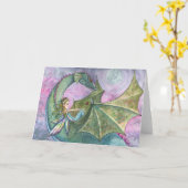 Feenhafter Drache-leere Karte durch Molly Harrison (Gelbe Blume)