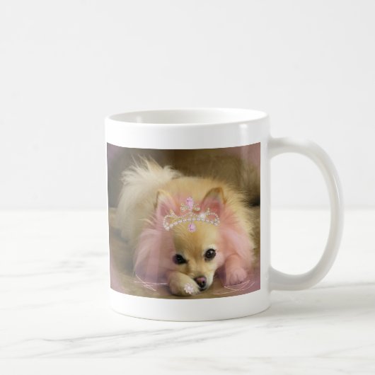feenhafter Prinzessinhund mit Diamantkrone Kaffeetasse (Rechts)