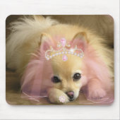 feenhafter Prinzessinhund mit Diamantkrone Mousepad (Vorne)