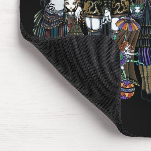 Feenhafter Steampunk Zirkus wunderlicher Mousepad (Ecke)