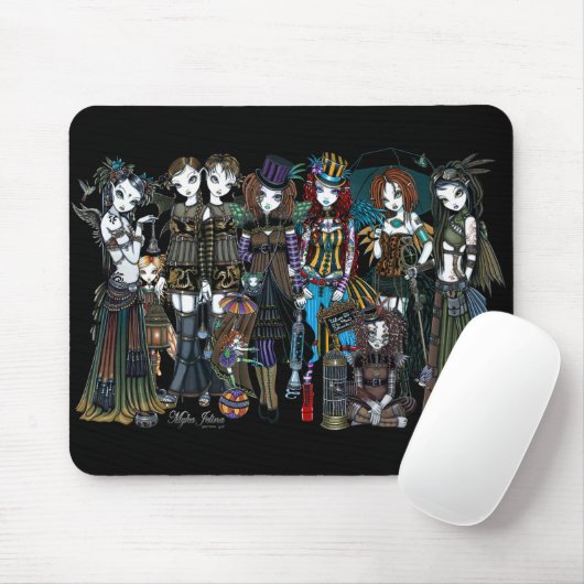 Feenhafter Steampunk Zirkus wunderlicher Mousepad (Mit Mouse)