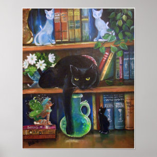 Feenhafter versteckender ina Buchkasten von der Poster