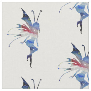 Feenhaftes Aquarell gekämmtes Gewebe der Stoff