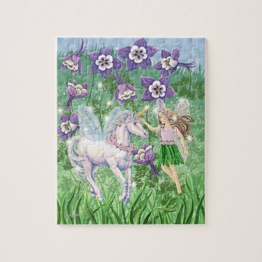 Feenhaftes Einhornpuzzlespiel Puzzle (Vertikal)
