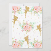 Feenhaftes Geburtstags-Einladungs-Rosa-mit Einladung (Rückseite)