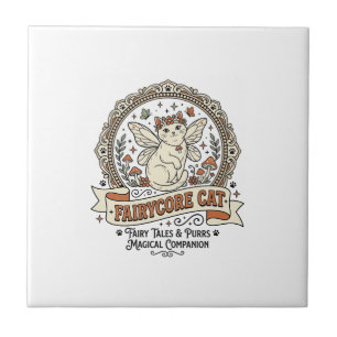 Feenhaftes Katze Feenhaftes Katze Vintage Vektor K Fliese