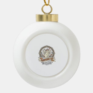 Feenhaftes Katzenbild Feenhaftes Katzenbild Vintag Keramik Kugel-Ornament