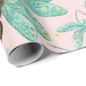 Feenhaftes Libellen-Geschenk-Packpapier Geschenkpapier (Rolleneckpunkt)