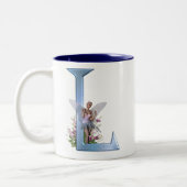 Feenhaftes Monogramm L Zweifarbige Tasse (Links)