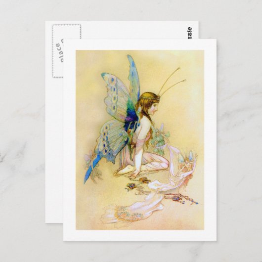 Feenhaftes Prinzessin Is Dressed By Pixies Postkarte (Vorne/Hinten)