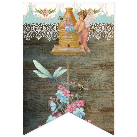 Feenhaftes Tee-Party-Mädchen-süßes Wimpelkette (Erste Fahne)