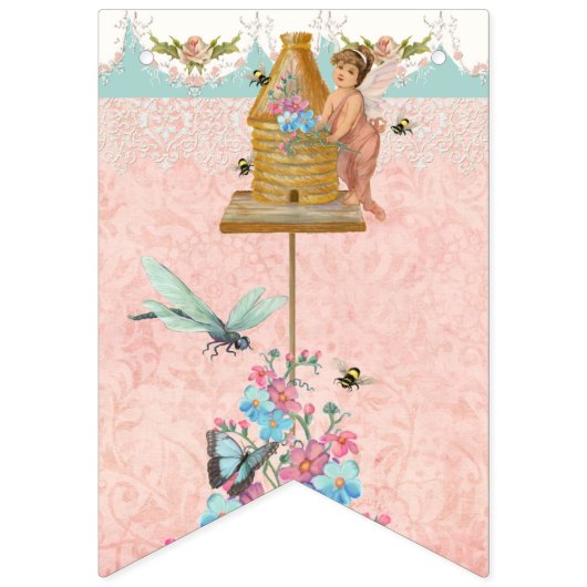 Feenhaftes Tee-Party-niedlicher Wimpelkette (Erste Fahne)